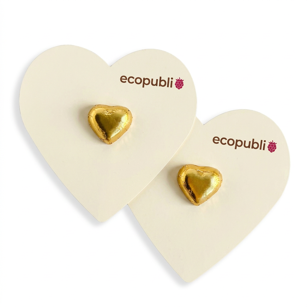 Postal «Corazón» con chocolate