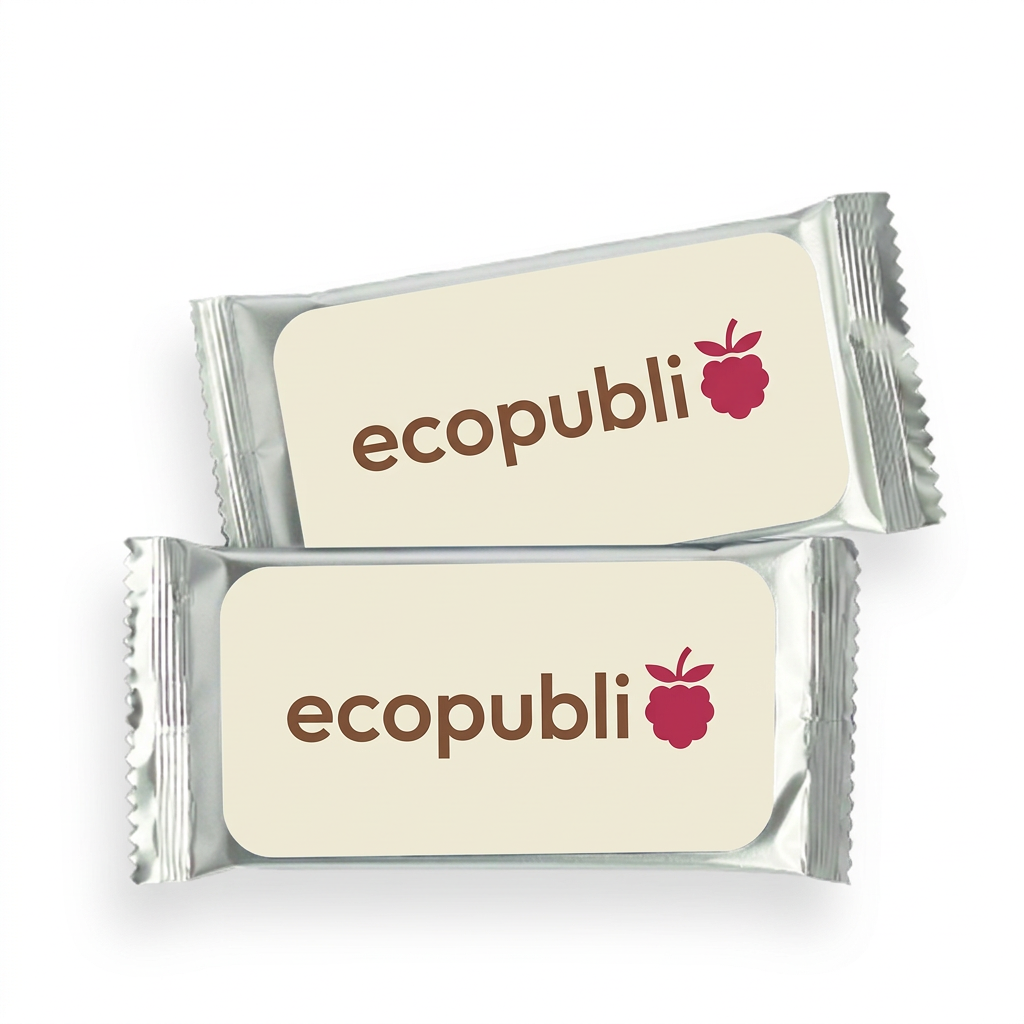 Tableta de chocolate 20 g con etiqueta
